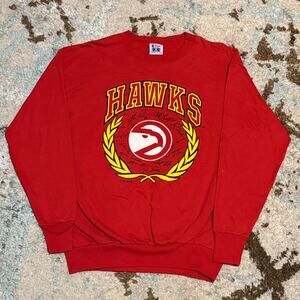 Vintage 90s Atlanta Hawks Signatures Sweatshirt Size XL NBA Basketball